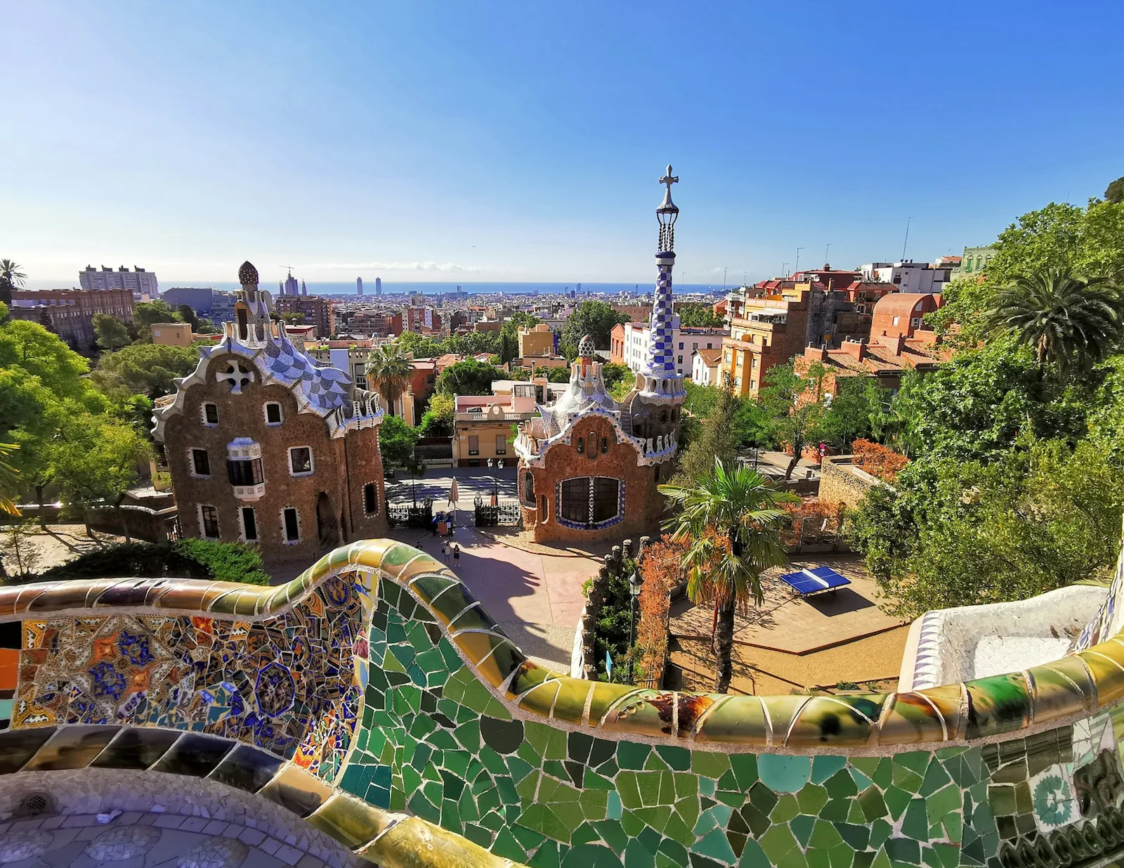 Park Güell: mosaici e terrazze